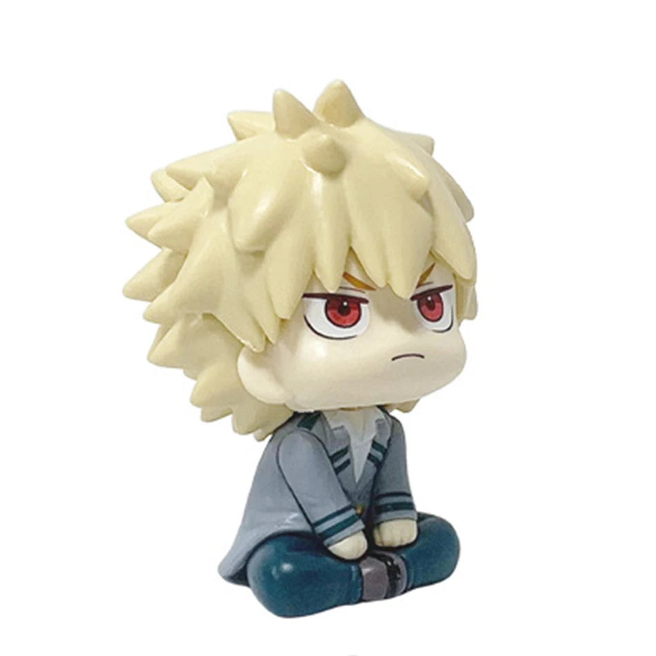 Q-version Anime Figure  Pvc Bakugou Katsuki Midoriya Izuku Todoroki Shoto Action Figures Anime Gift Collection Series Model Toy