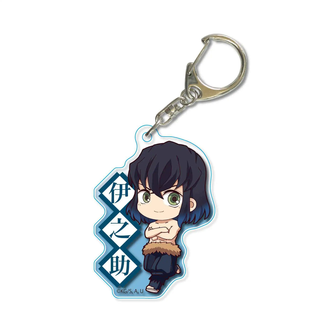 Demon Slayer Acrylic Keychains Kamado Tanjirou Agatsuma Zenitsu Rengoku Kyoujurou Sabito Kibutsuji Muzan Keyrings Pendant Figure
