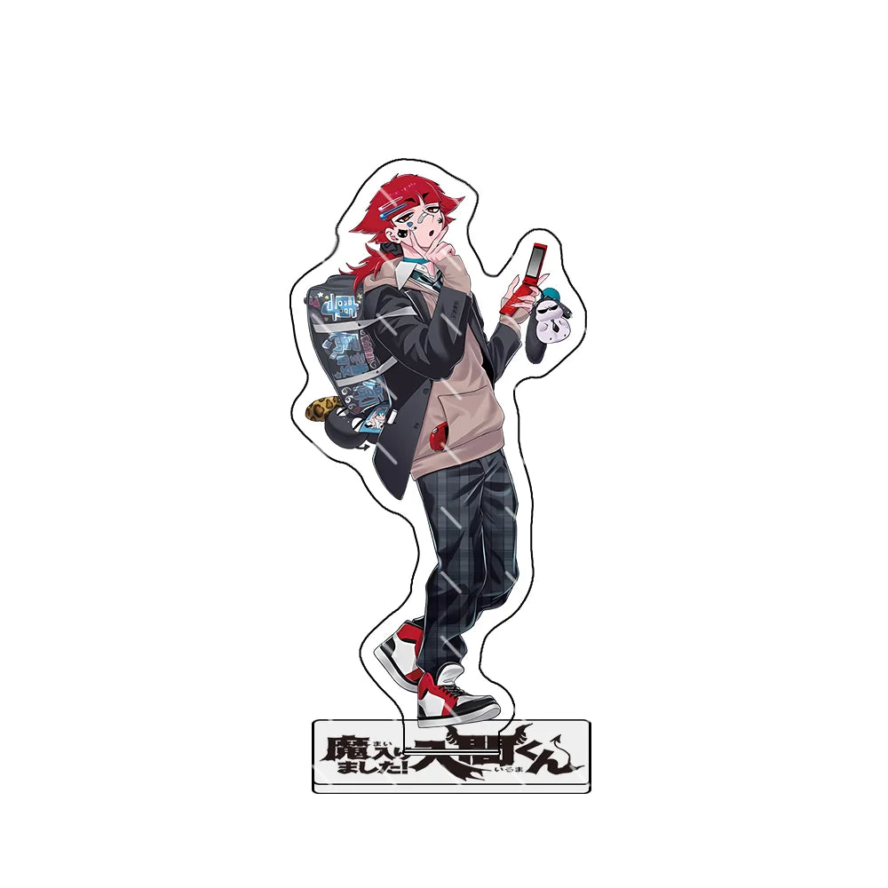 Welcome to Demon School! Iruma-kun 15cm Acrylic Stand keychain Asmodeus Alice School Style Anime Collectible for Desk Decor Gift