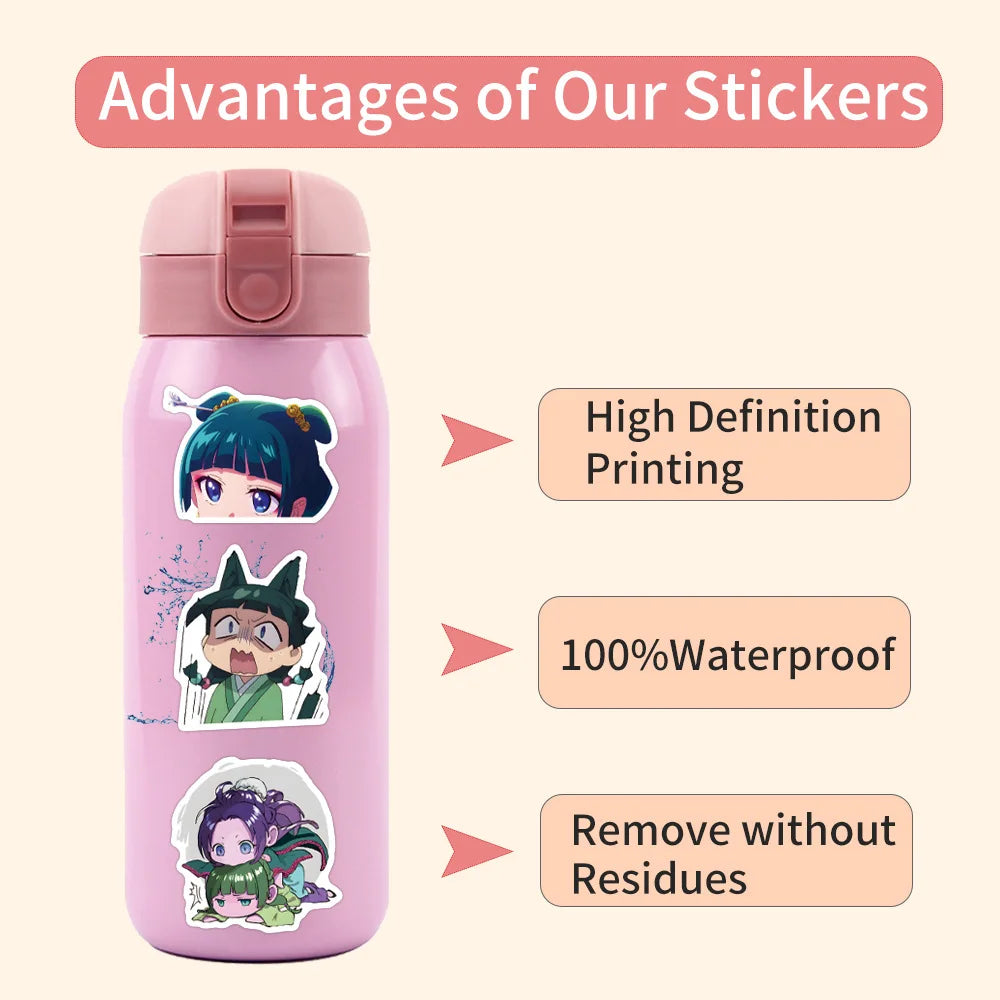 120Pcs the Apothecary Diaries Anime Graffiti Stickers Aesthetic Set for Fridge Laptop Phone Kids Creative Stationery Toy