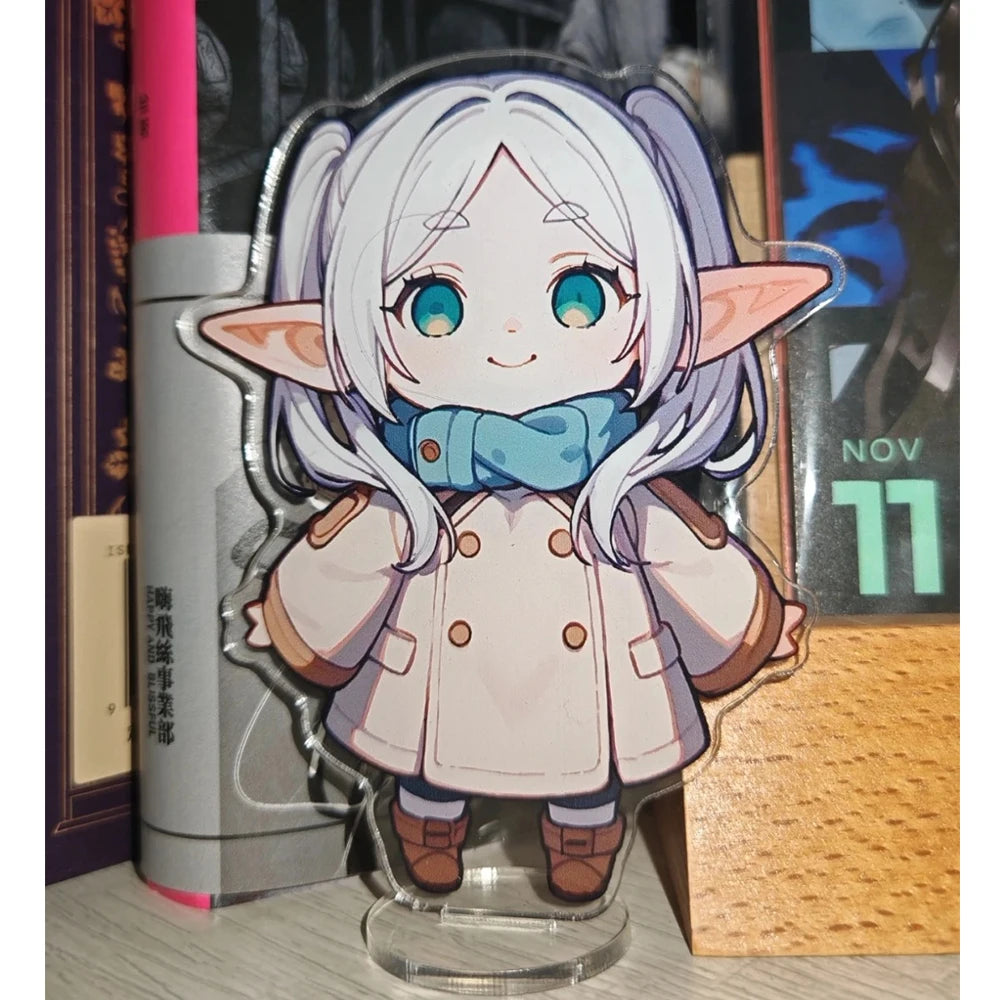 Anime Frieren: Beyond Journey's End Acrylic Stand Q-version Frieren Character Standee Desktop Ornament Anime Periphery Gifts
