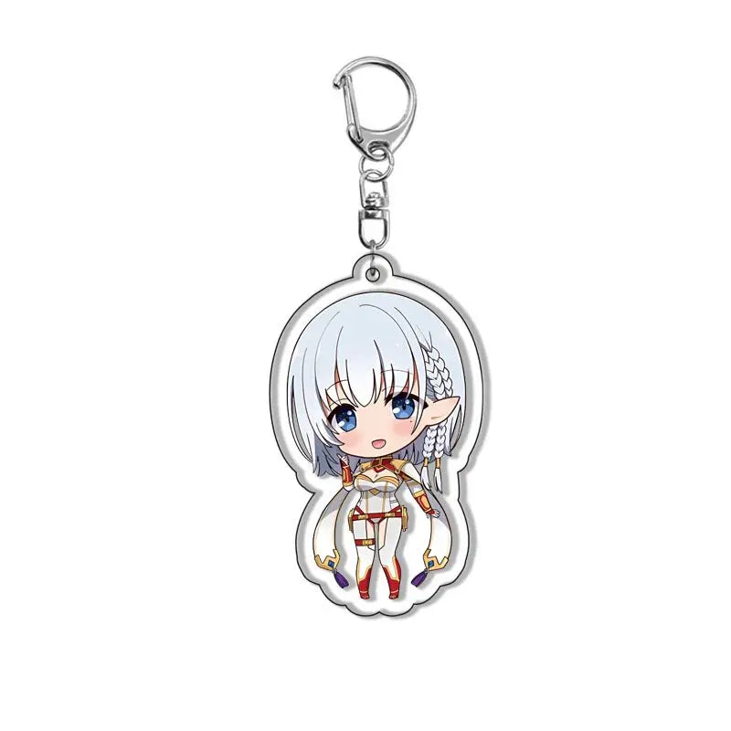 Anime The Eminence In Shadow Keychain Cute Figure Cid Kageno Alpha Beta Gamma Delta Pendant KeyRing Bag Accessories Jewelry Gift