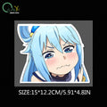 Aqua Konosuba  5PCS Stickers for Background Window Luggage Living Room Home Water Bottles Wall Room Print Decorations Art