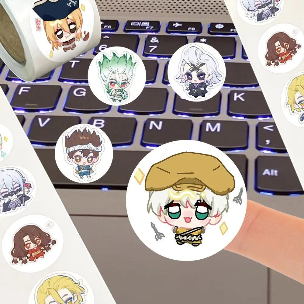500Pc/Roll Anime Dr.STONE Ishigami Senkuu Stickers For DIY Laptop Envelope Scrapbook Car Motorcycle Decal Gift