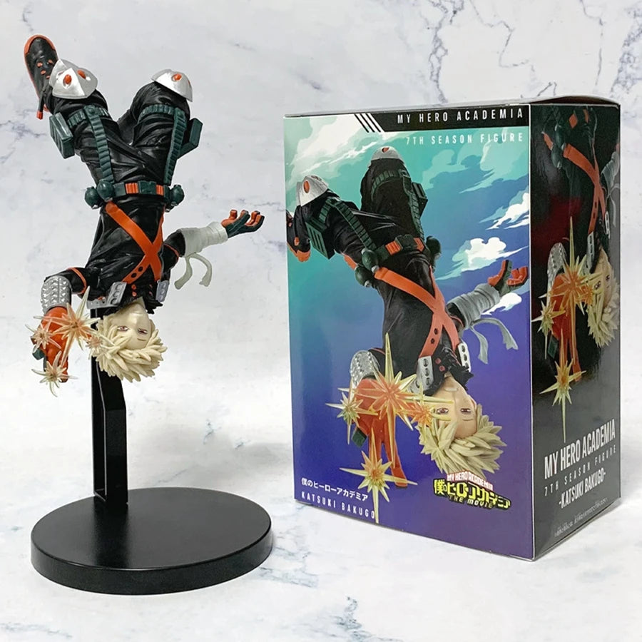 18cm Boku no Hero Academia Anime Figure Bakugo Katsuki Action Figure Midoriya Izuku/Todoroki Shoto Figurine PVC Collection Toys