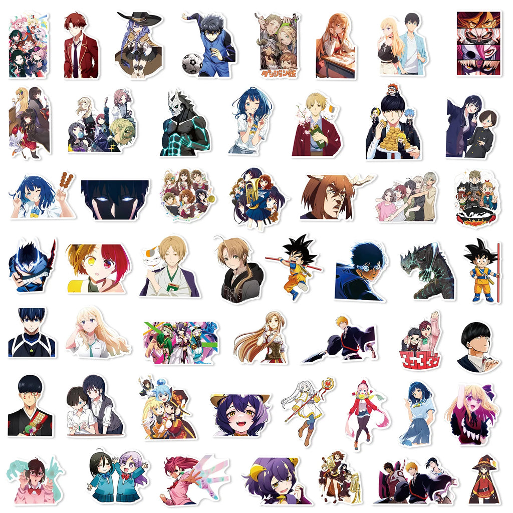 100Pcs Cartoon Japanese Manga Mixed Graffiti Stickers Notebook Phone Luggage Car Electric Car Stickers