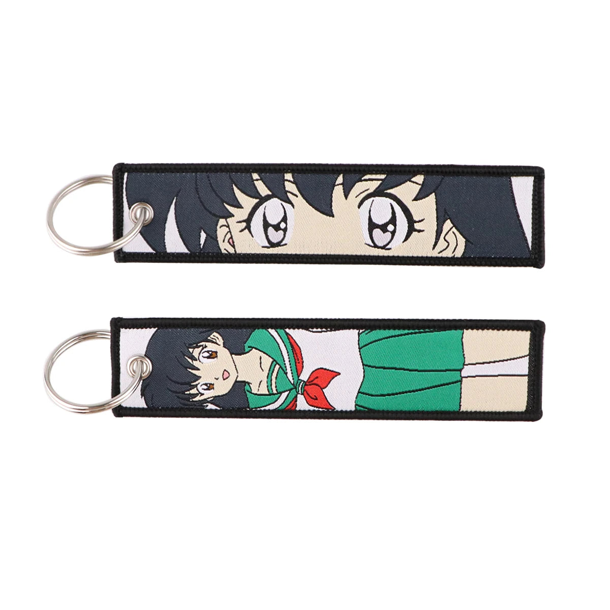 Popular Anime Key Tag Cool Embroidery Keychains Motorcycles Chibi Characters Keychains Adorn Key Ring Accessories Fans Gifts 1pc