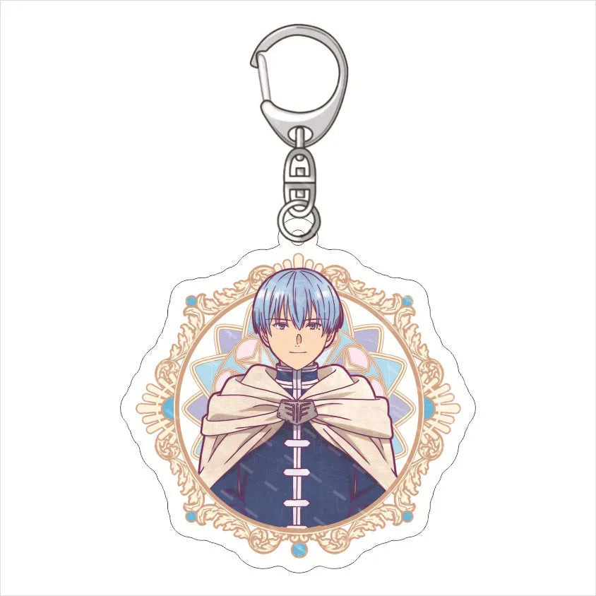 Anime Frieren At The Funeral Keychains Cartoon Figure Himmel Key Chain Ring Pendant Jewelry Fans Gift Cosplay Bag Accessories