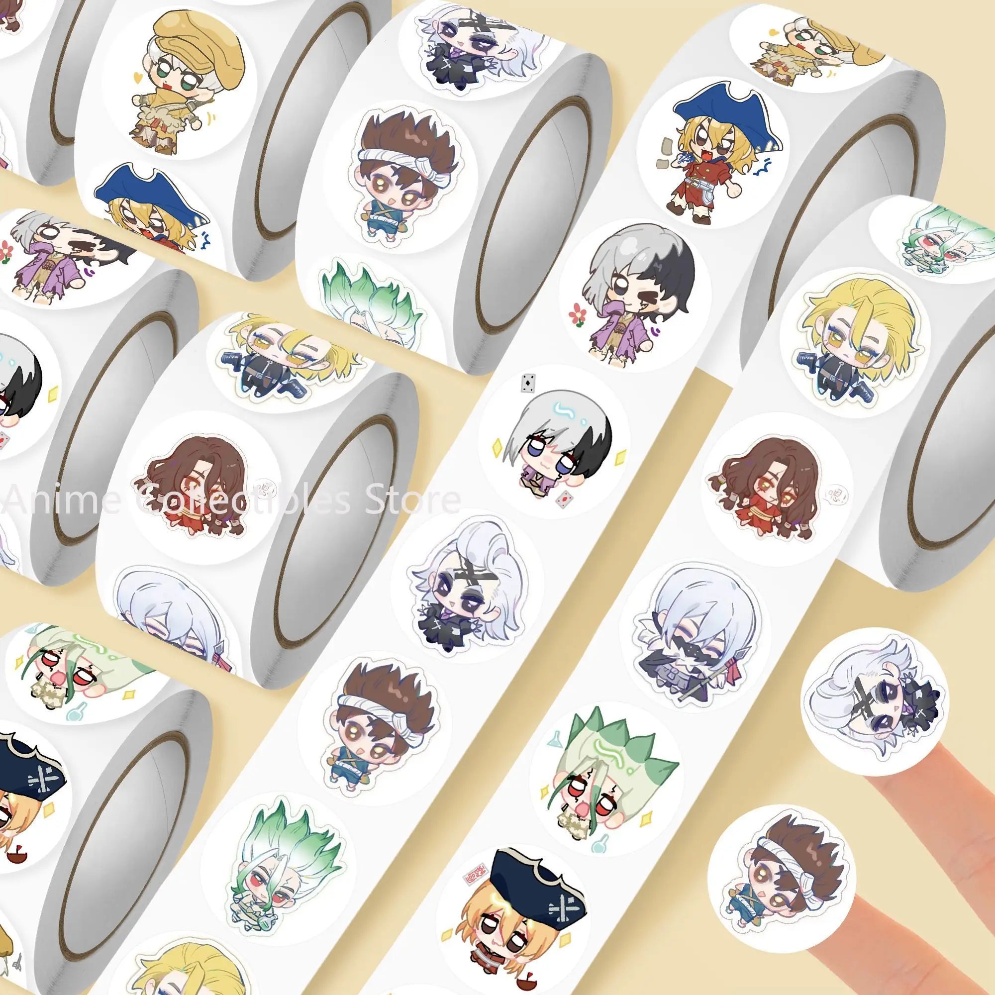 500Pc/Roll Anime Dr.STONE Ishigami Senkuu Stickers For DIY Laptop Envelope Scrapbook Car Motorcycle Decal Gift