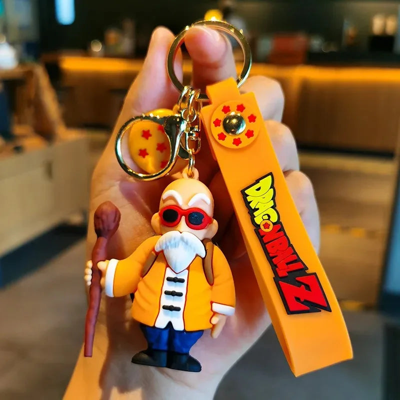 Anime Dragon Ball SonGoku Keychain Jewelry Son Goku Vegeta Piccolo Action Figures for Bag Decoration