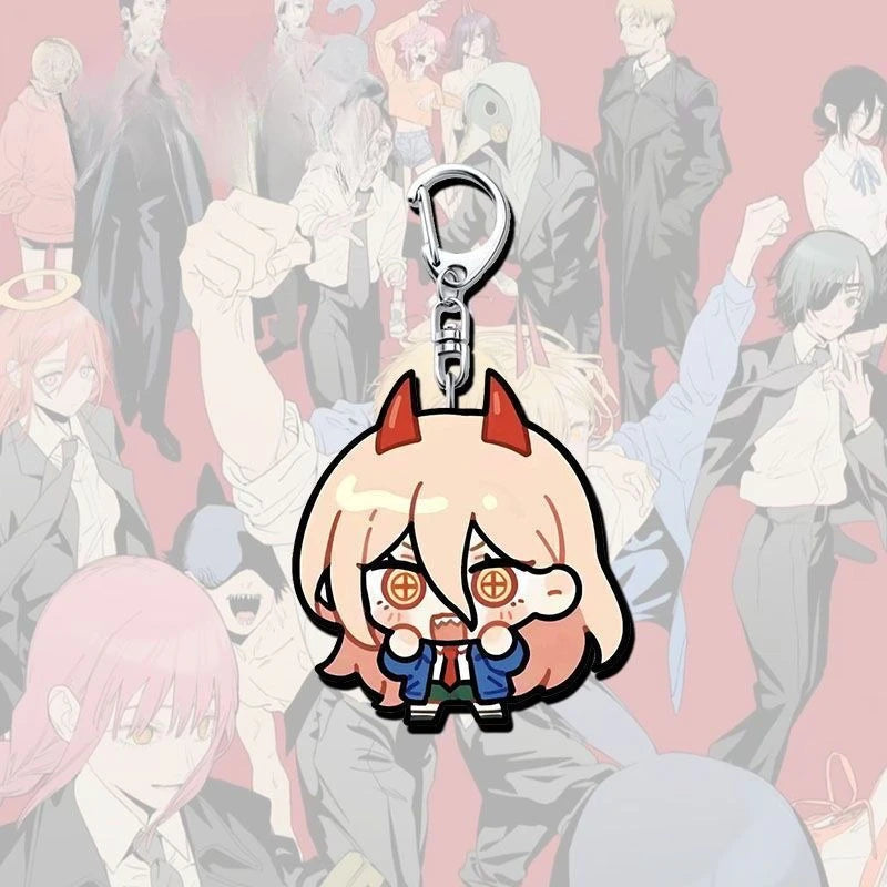 Makima Pendant Denji Chainsaw Man Acg  Aki Hayakawa Anime Kawaii Accessories Q Version School Bag Decor Keyring Birthday Gift