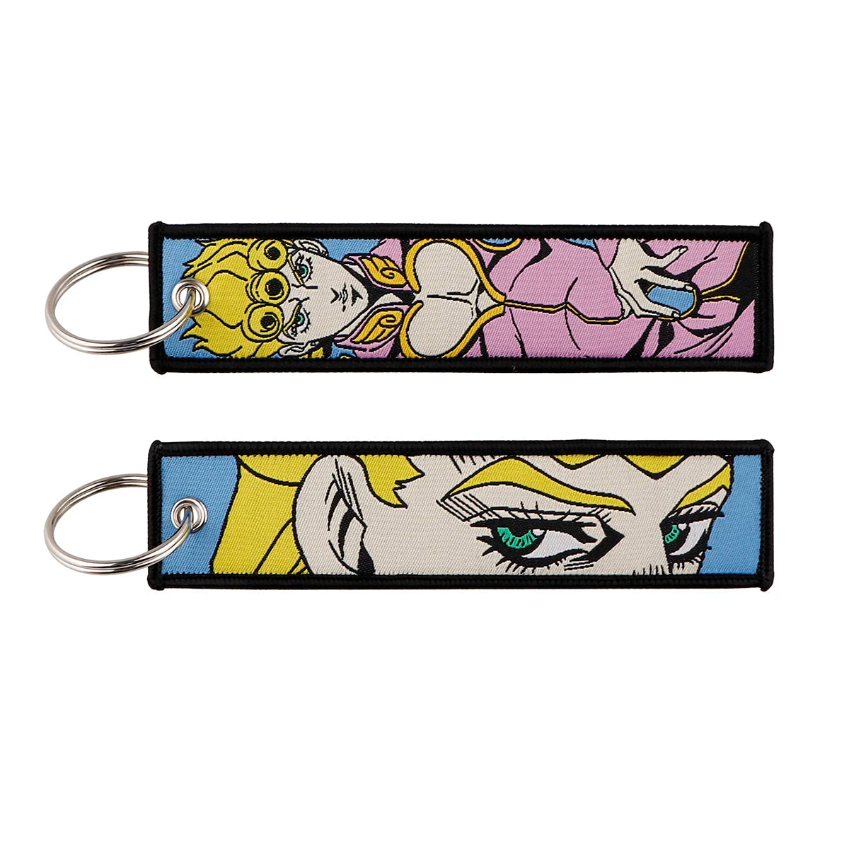 Popular Anime Key Tag Cool Embroidery Keychains Motorcycles Chibi Characters Keychains Adorn Key Ring Accessories Fans Gifts 1pc