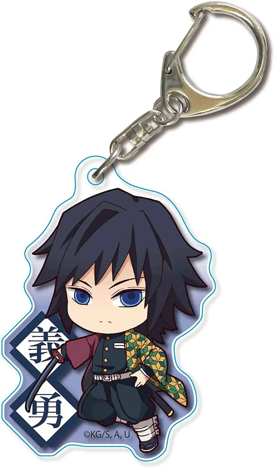 Demon Slayer Acrylic Keychains Kamado Tanjirou Agatsuma Zenitsu Rengoku Kyoujurou Sabito Kibutsuji Muzan Keyrings Pendant Figure