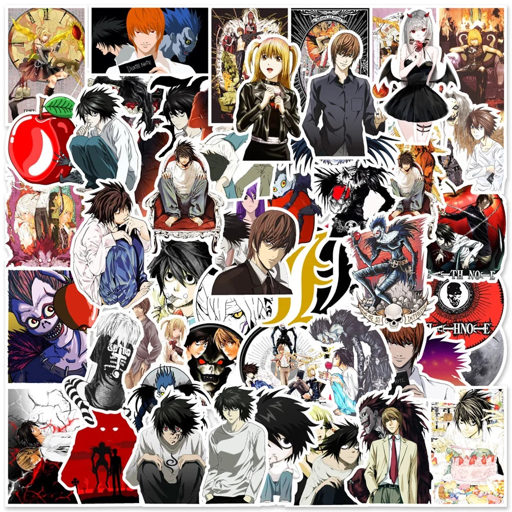 50PCS Anime DEATH NOTE Graffiti Stickers For Laptop Luggage Motorcycle Phone Skateboard Helmet Decal