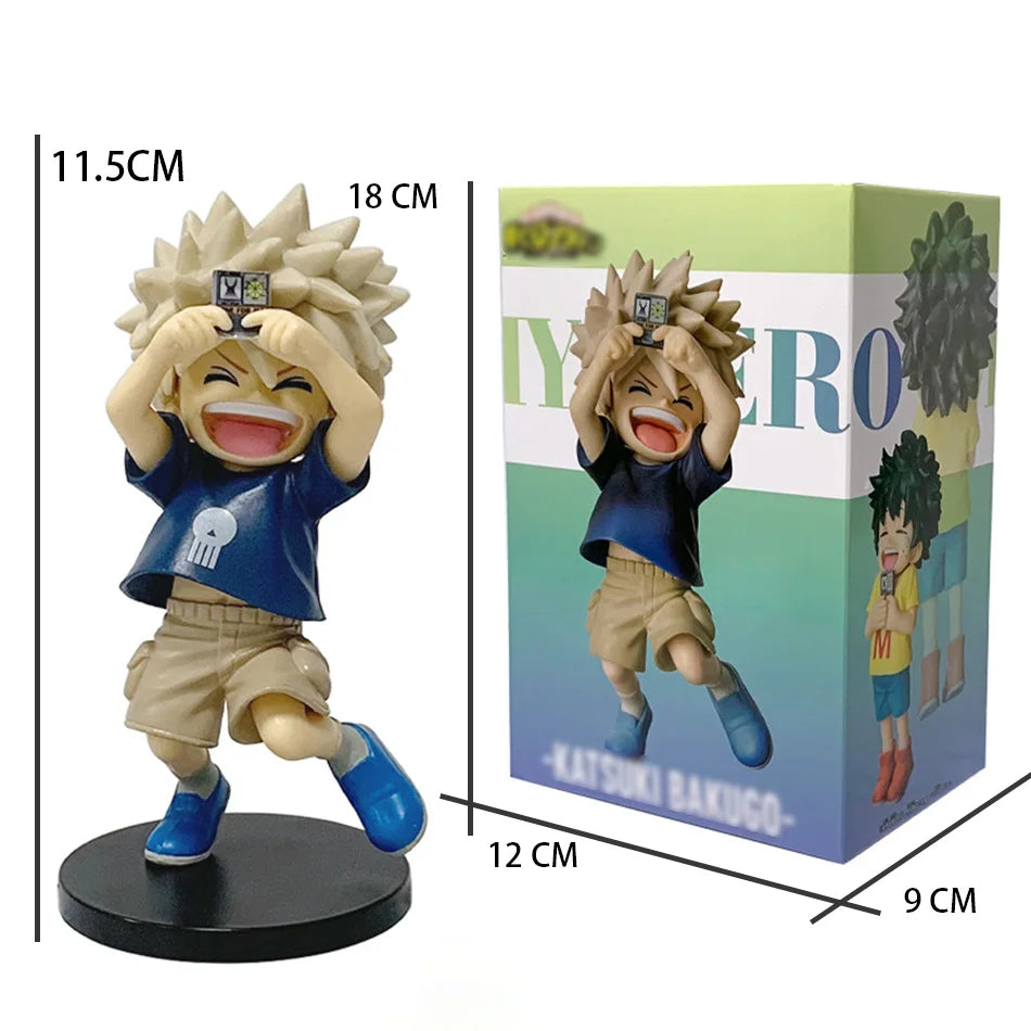 PVC |  (MHA): Tomura Shigaraki / Izuku Midoriya / Katsuki Bakugo  My Hero Academia Cute Chibi PVC Figurine | Collectible Toy