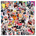 100Pcs Anime Chainsaw Man Stickers Vinyl Waterproof for Laptop Phone Case Notebook Water Bottle DIY Stickers