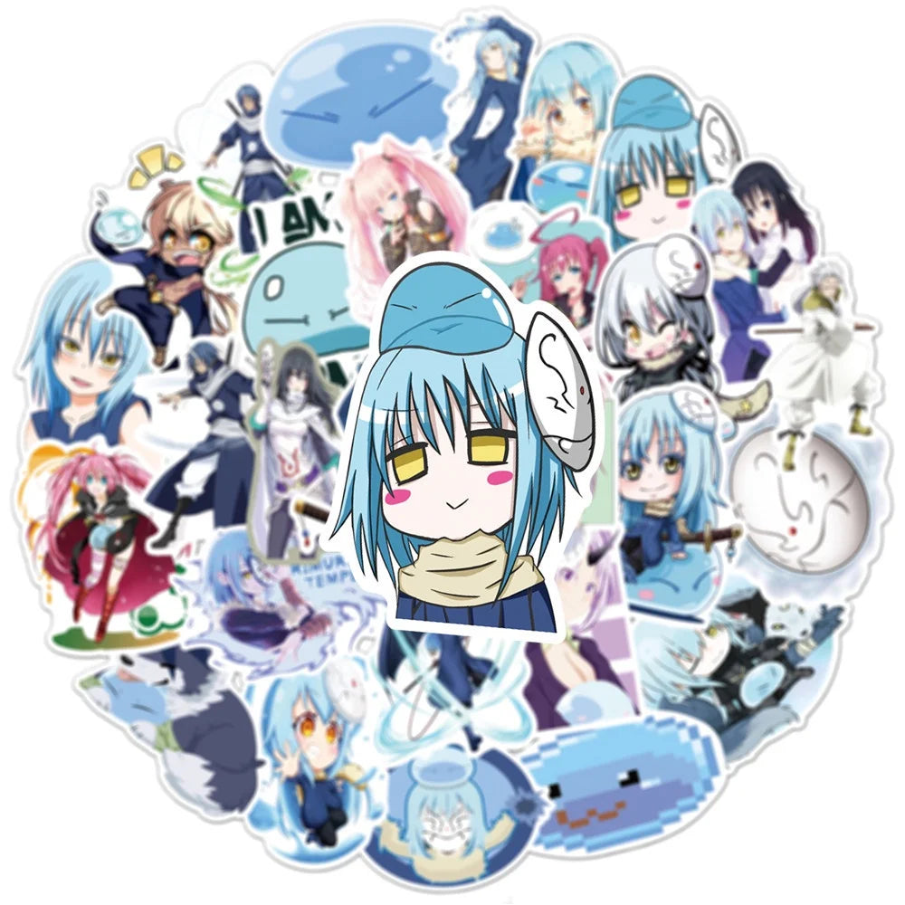 50PCS That Time I Got Reincarnated As A Slime Cool Japanese Anime Stickers for Kids Teens Adults Fans Decor