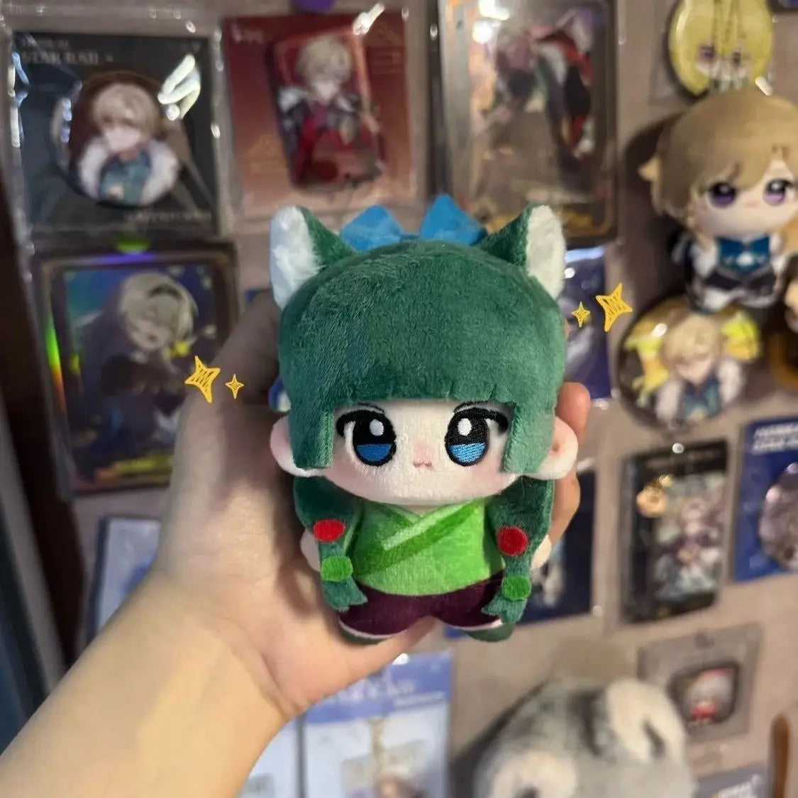 10cm Amine Maomao Jinshi Renshi Soft PP Cotton Filled Keychains Cartoon Cute Bag Pendant Accessories Fans Birthday Gifts