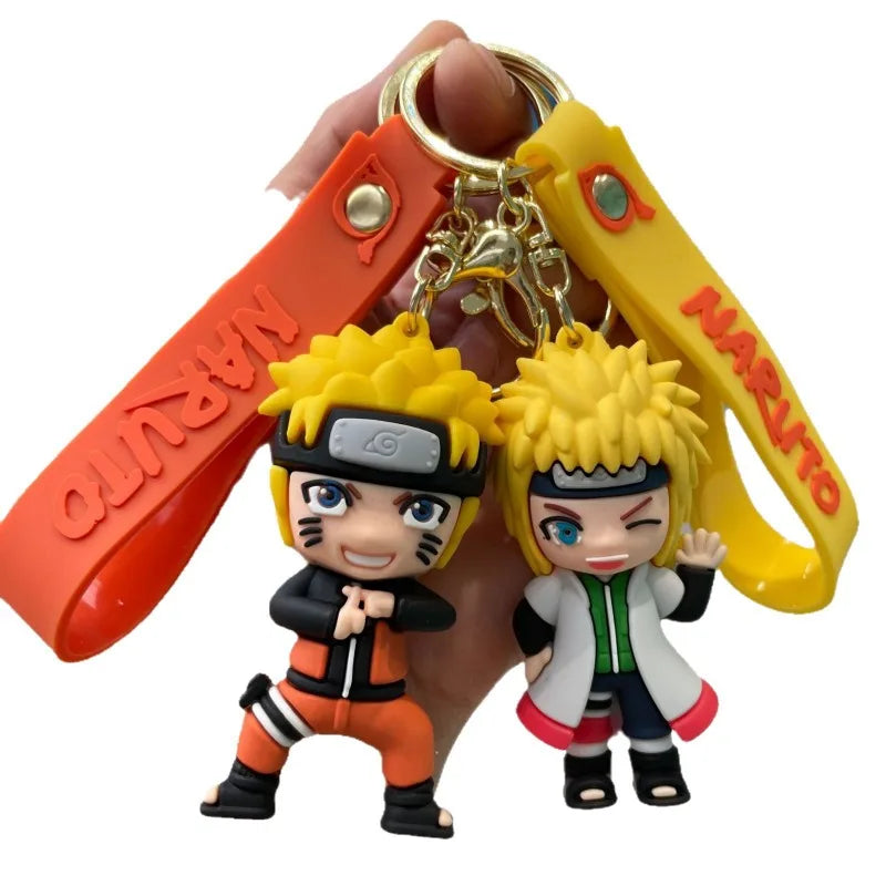 Naruto cartoon keychain Hatake Kakashi character keychain cartoon pendant bag car key decorations gifts for fans.