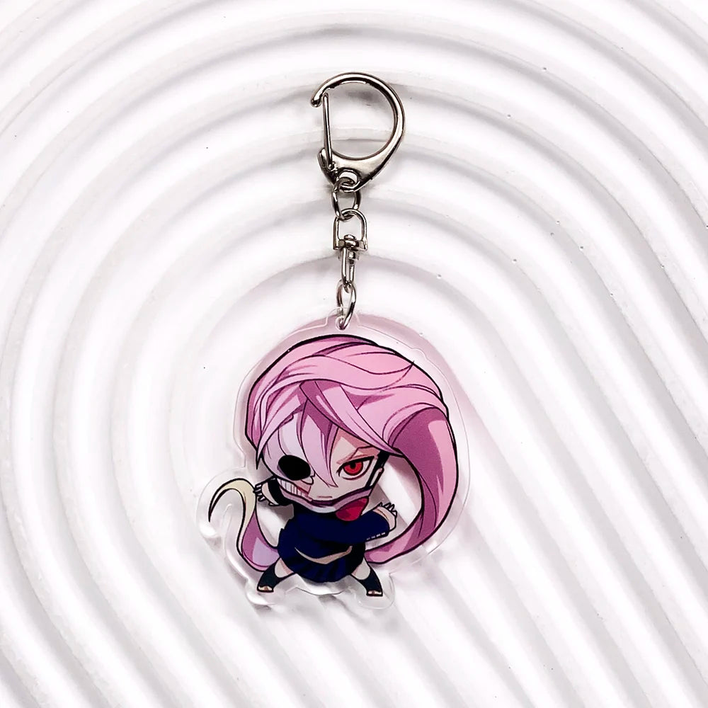 1/8PCS Anime Dandadan Acrylic Car Keychain Cartoon Bag Charms Accessories Funny Cute Backpack Pendant Key Holder Friend Gifts