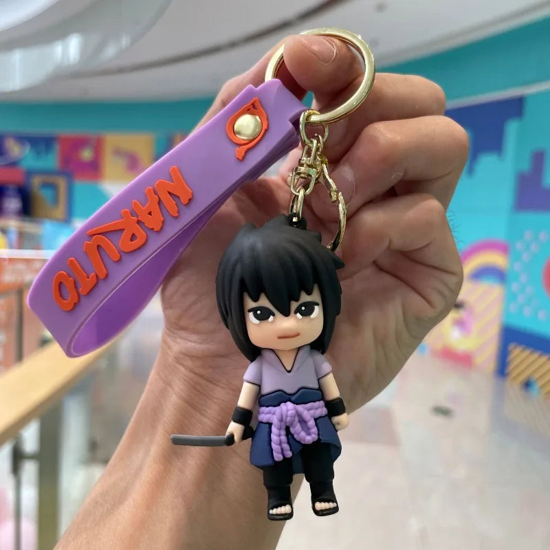 Naruto cartoon keychain Hatake Kakashi character keychain cartoon pendant bag car key decorations gifts for fans.