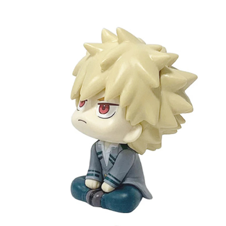 Q-version Anime Figure  Pvc Bakugou Katsuki Midoriya Izuku Todoroki Shoto Action Figures Anime Gift Collection Series Model Toy