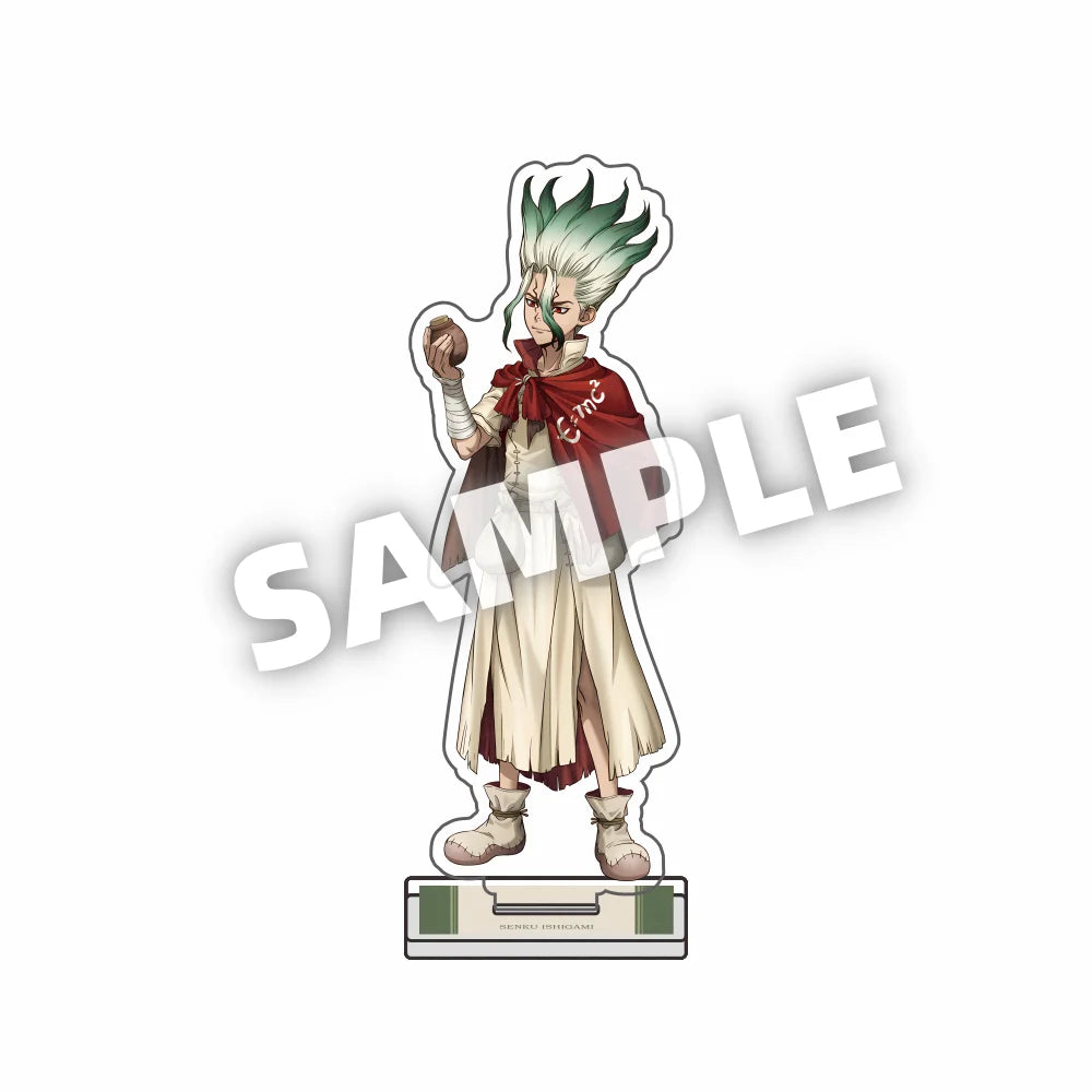 Hot anime Dr.Stone acrylic keychain model cosplay charm characters Senku Tsukasa Taiju kuromu key ring fans Christmas gifts