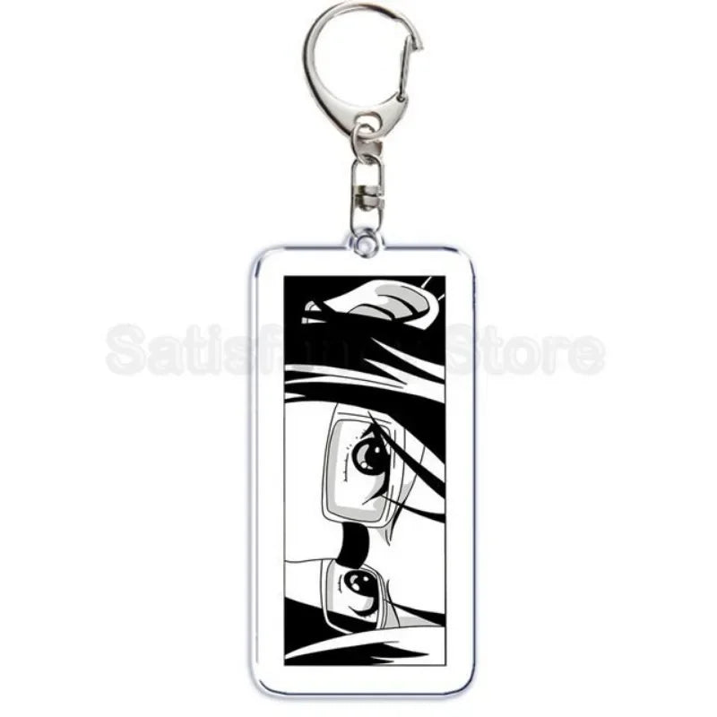 Anime Attacking of The Giants Levi Ackerman Allen Yeager Keychain Pendant Role Playing Double Sided Acrylic Keyring Jewelry Prop