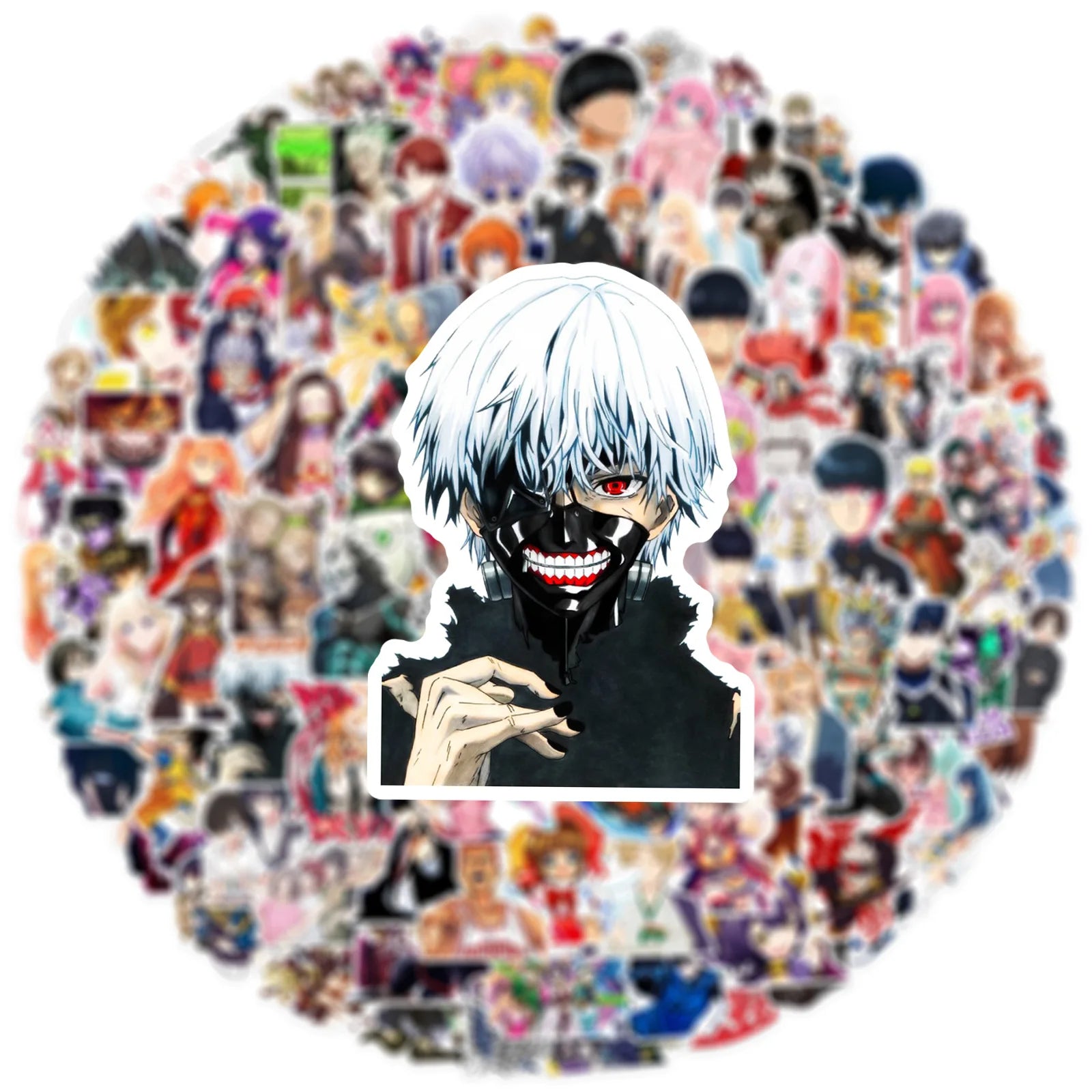 100Pcs Cartoon Japanese Manga Mixed Graffiti Stickers Notebook Phone Luggage Car Electric Car Stickers