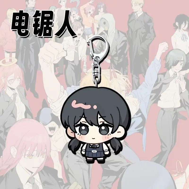 Makima Pendant Denji Chainsaw Man Acg  Aki Hayakawa Anime Kawaii Accessories Q Version School Bag Decor Keyring Birthday Gift