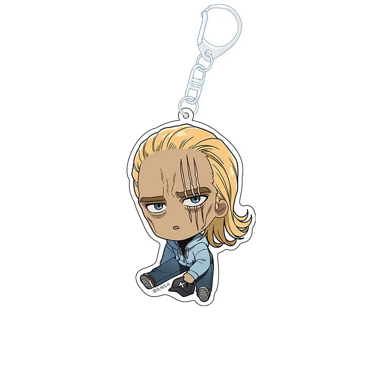 One Punch Man Petan-nyaa Acrylic Keychain - King, Cute Chibi Style, Collectible Anime Charm, Perfect Gift for One Punch Man Fans