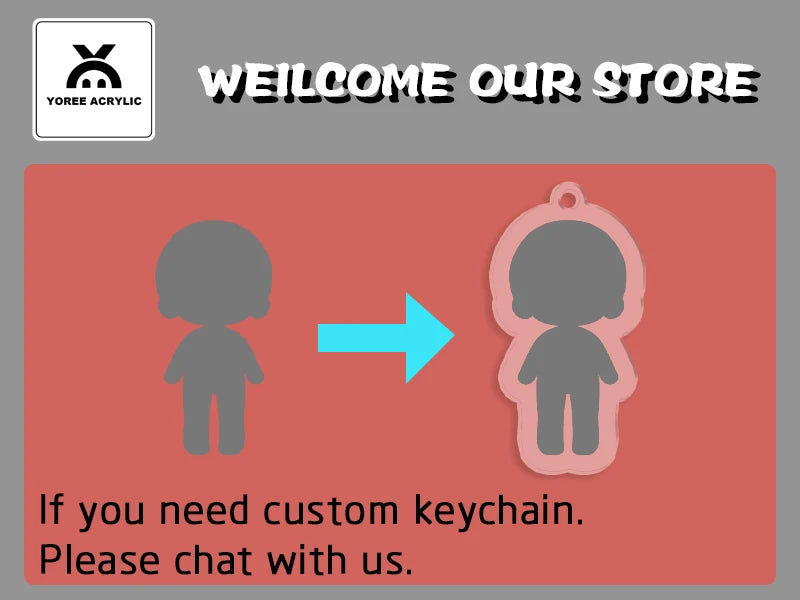Loen Anime Store Mushoku Tensei: Jobless Reincarnation Rudeus Greyrat Acrylic Cartoon Keychain Pendant Ornamen Gifts About 6cm