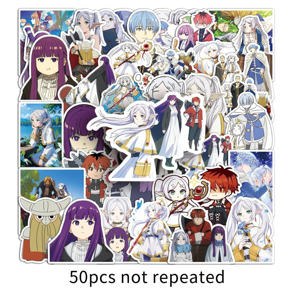 50PCS The Buried Florian  Stickers Graffiti Frieren Stickers DIY Diary Phone Case Handmade Scrapbook Aesthetic Stickers