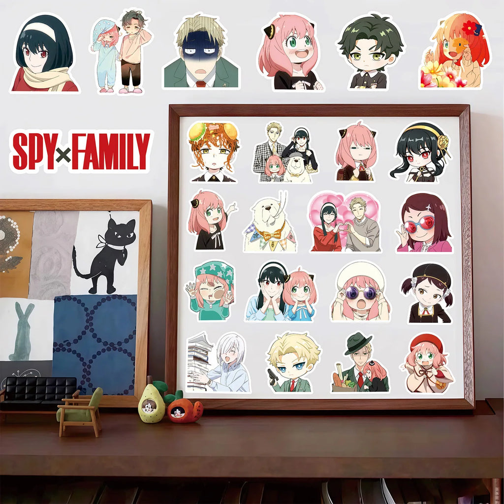 82PCS Spy X Family Stickers Graffiti Stickers DIY Diary Phone Case Handmade Scrapbook Aesthetic Stickers
