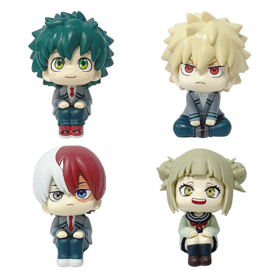 Q-version Anime Figure  Pvc Bakugou Katsuki Midoriya Izuku Todoroki Shoto Action Figures Anime Gift Collection Series Model Toy