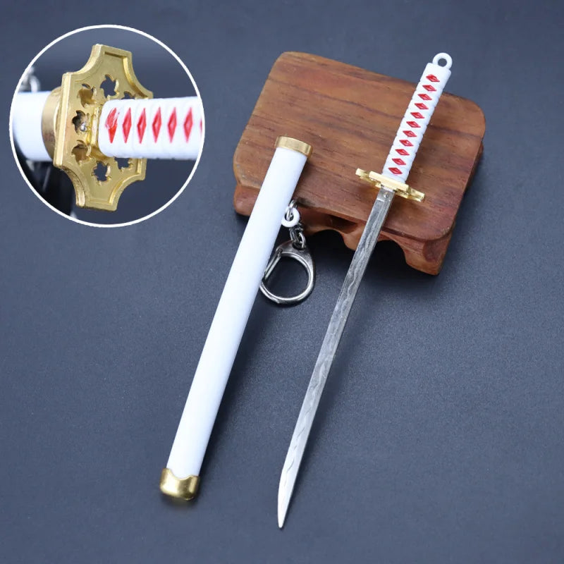 Mini Roronoa Zoro Samurai Sword Keychain Anime Scabbard Key Ring