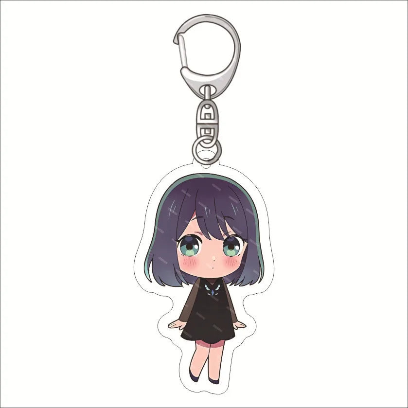 Japan Anime Oshi No Ko Keychain Kawaii Cosplay Catoon Ai Hoshino Ruby Hoshino Kana Arima Keychain for Women Men Keyring Gifts