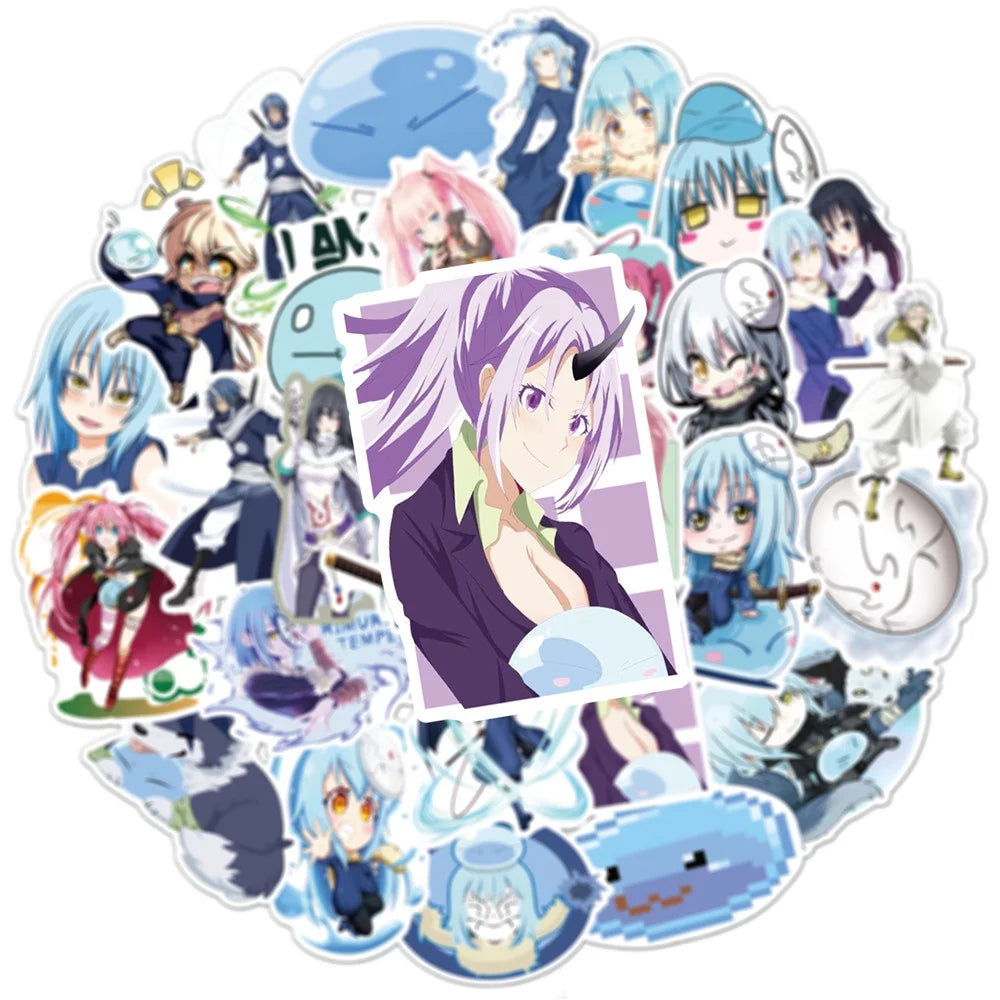 50PCS That Time I Got Reincarnated As A Slime Cool Japanese Anime Stickers for Kids Teens Adults Fans Decor
