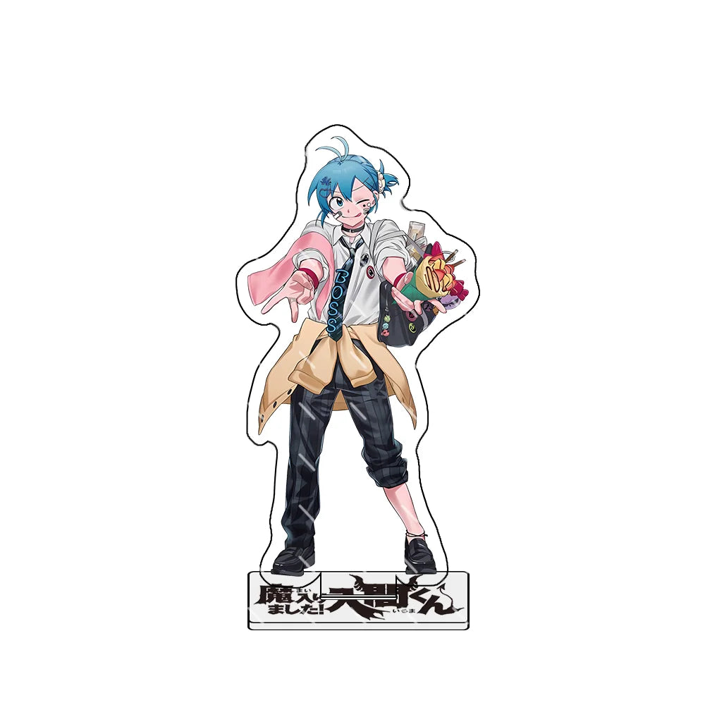 Welcome to Demon School! Iruma-kun 15cm Acrylic Stand keychain Asmodeus Alice School Style Anime Collectible for Desk Decor Gift