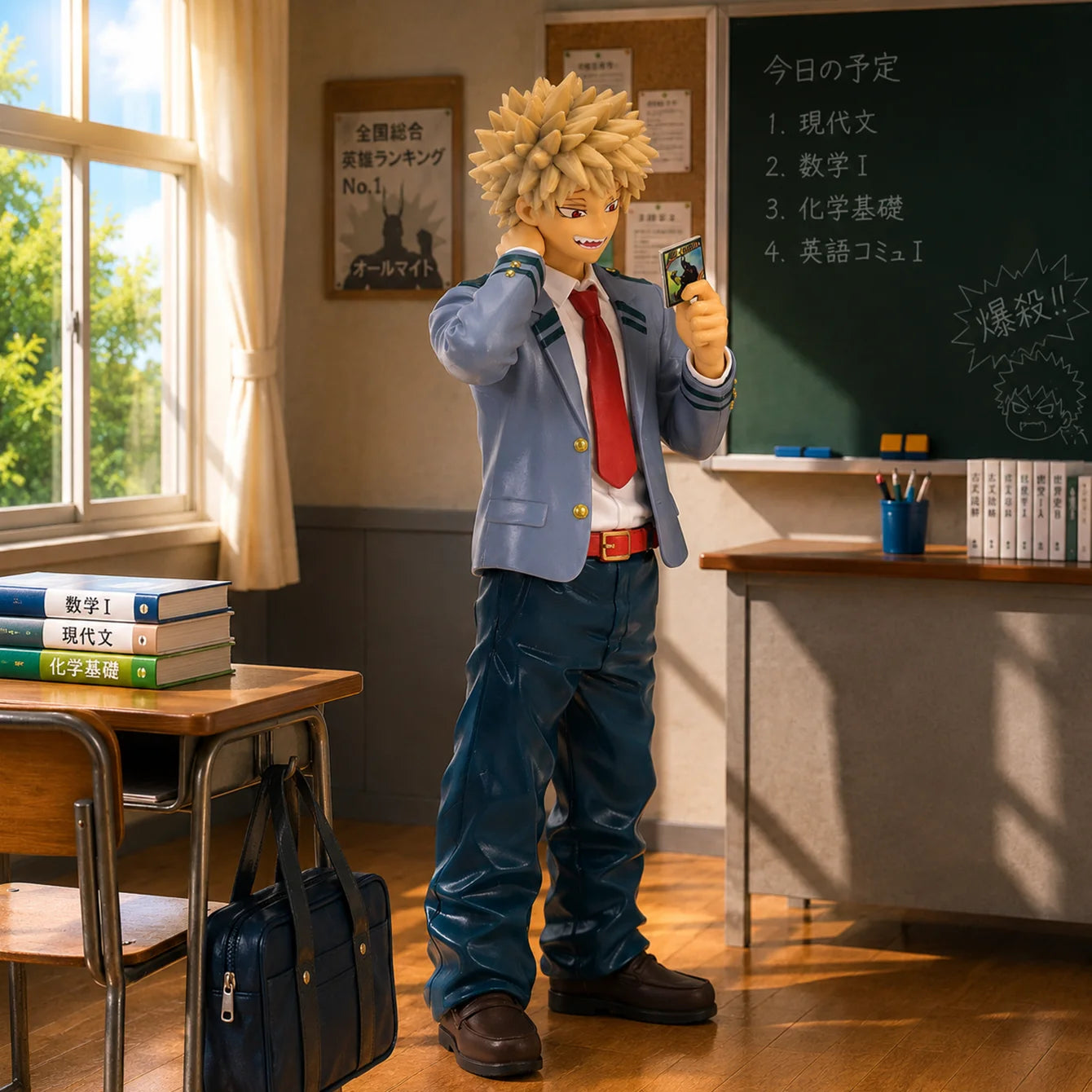 Katsuki Bakugo, My Hero, Anime Figure, Anime Merchandise, Anime Merch Gift for Friends Birthday, Anime Character Statue Ornament, Desktop Ornament, Pc Desktop Ornament, Collectible Figurine, Holiday Gift, Small Gift