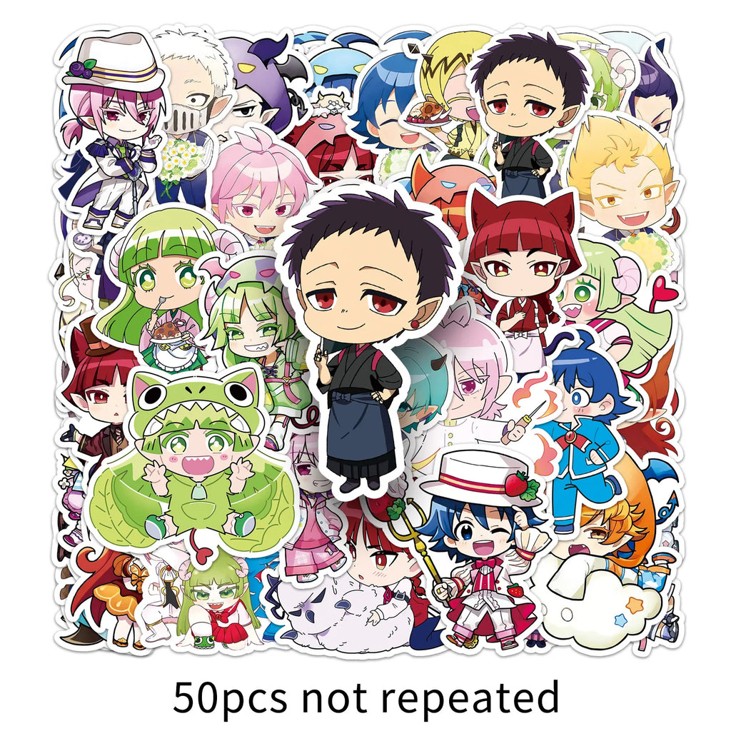 50PCS Welcome to Demon School! Iruma-kun Stickers Japanese Cartoon Comics Graffiti Decoration Notebook Phone Suitcase Guitar Toy