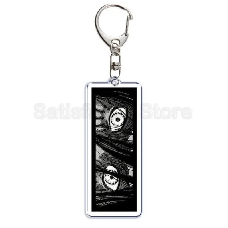 Anime Attacking of The Giants Levi Ackerman Allen Yeager Keychain Pendant Role Playing Double Sided Acrylic Keyring Jewelry Prop