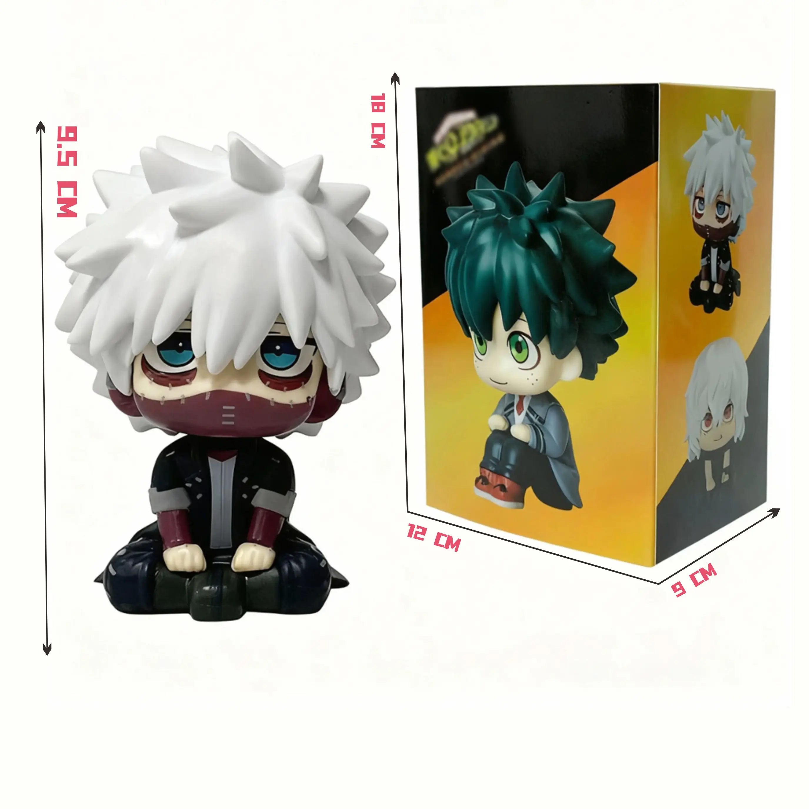 PVC |  (MHA): Tomura Shigaraki / Izuku Midoriya / Katsuki Bakugo  My Hero Academia Cute Chibi PVC Figurine | Collectible Toy