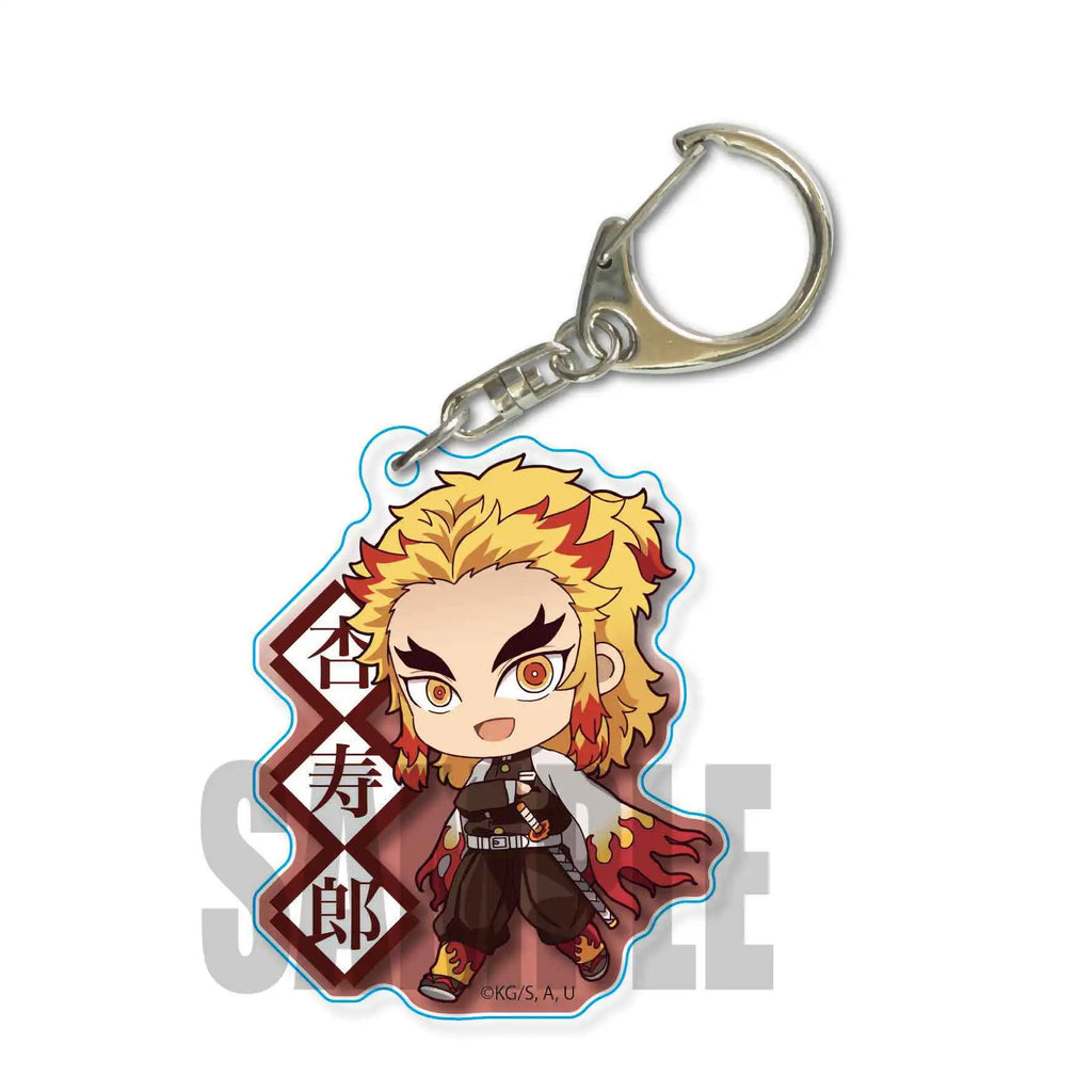 Demon Slayer Acrylic Keychains Kamado Tanjirou Agatsuma Zenitsu Rengoku Kyoujurou Sabito Kibutsuji Muzan Keyrings Pendant Figure