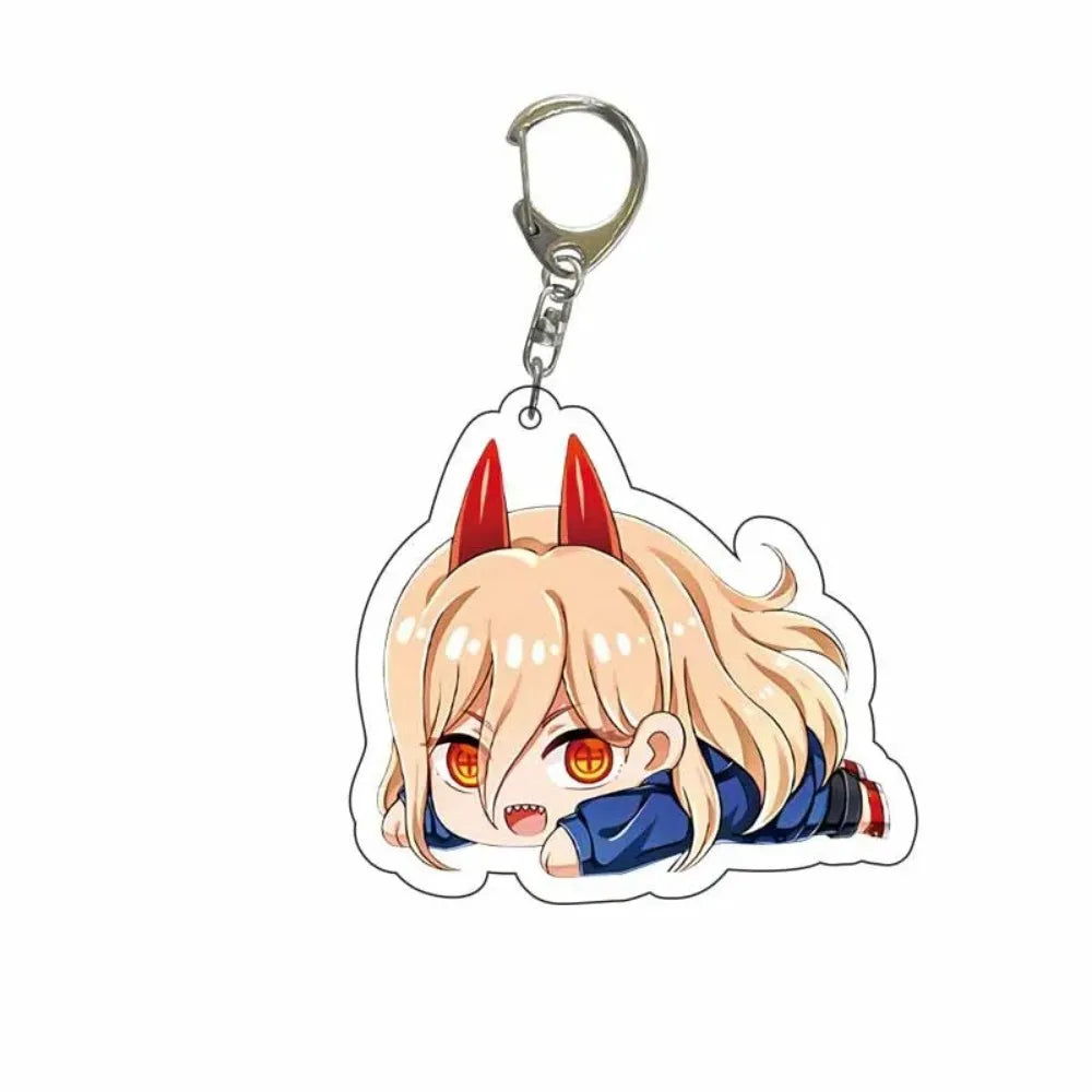 Diy Custom Chainsaw Man Denji Acrylic Keychain Cute Cartoons Q Version Trend Jewelry Backpack Pendant Accessories Friend's Gifts