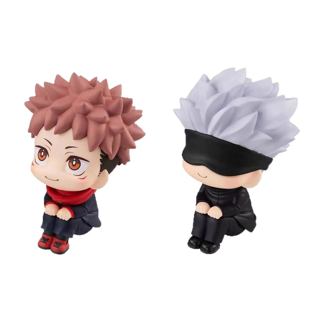 Cute Anime Jujutsu Kaisen Figure Itadori Yuji Gojo Satori Fushiguro Megumi Kugisaki Kawaii Toy Car Decoration PVC Model Gift