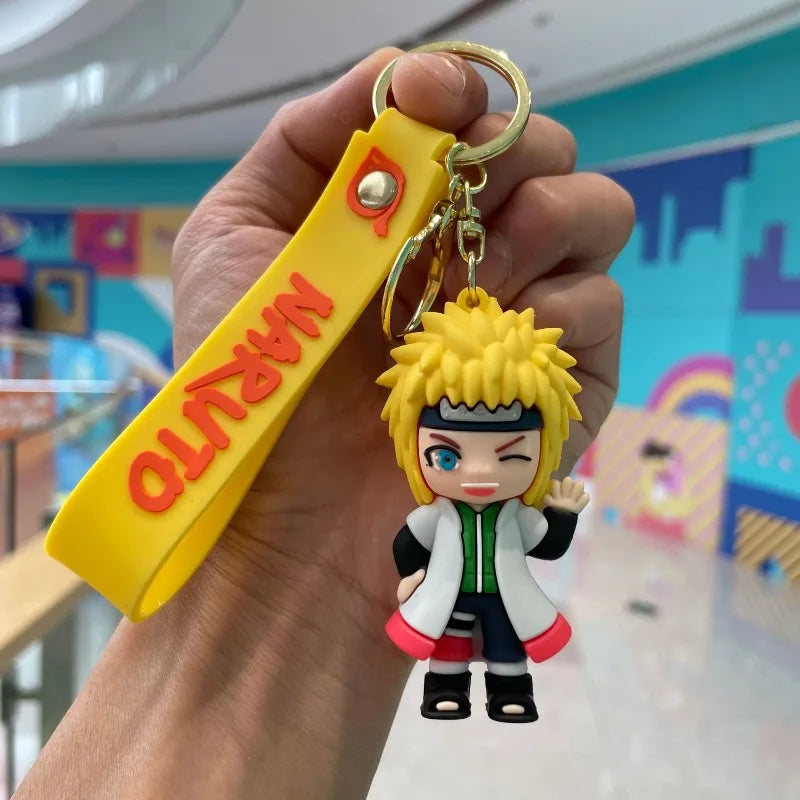 Naruto cartoon keychain Hatake Kakashi character keychain cartoon pendant bag car key decorations gifts for fans.