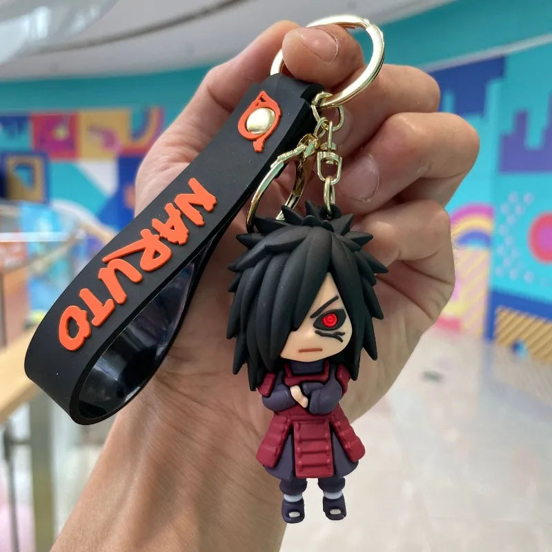 Naruto cartoon keychain Hatake Kakashi character keychain cartoon pendant bag car key decorations gifts for fans.