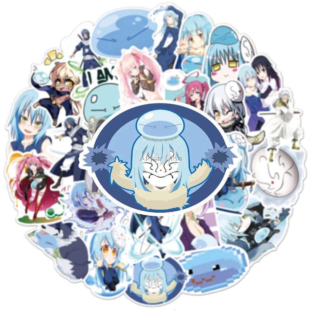 50PCS That Time I Got Reincarnated As A Slime Cool Japanese Anime Stickers for Kids Teens Adults Fans Decor