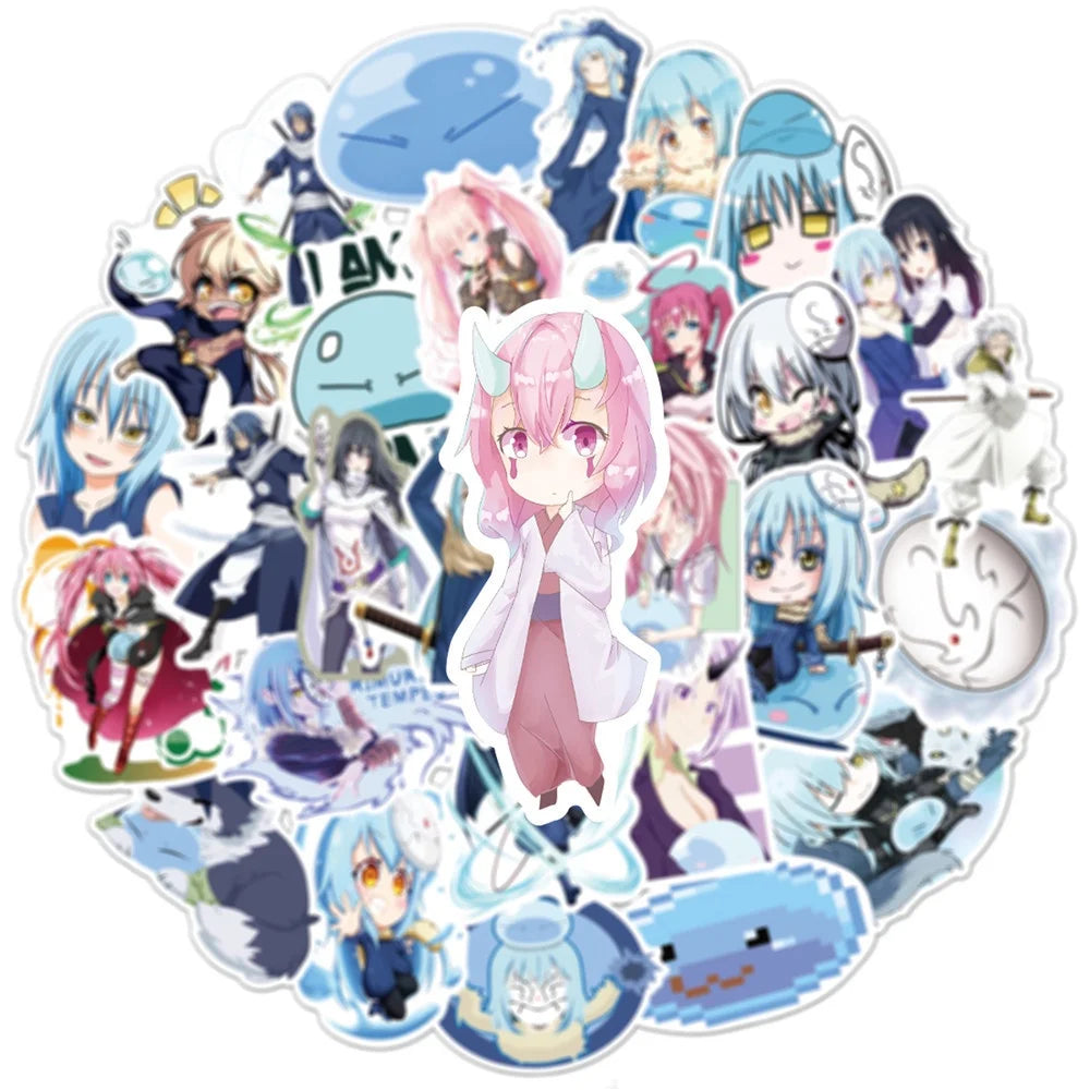 50PCS That Time I Got Reincarnated As A Slime Cool Japanese Anime Stickers for Kids Teens Adults Fans Decor